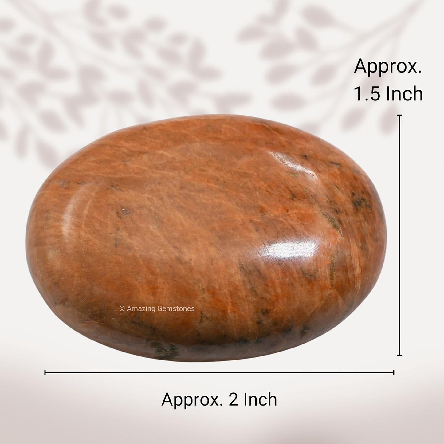 Amazing Gemstone Peach Moonstone Crystals and Healing Stones - Large Palm Stone Crystals Piedra - Crystal for Good Luck, Positive Energy, Meditation - Unique Stocking Stuffers and Gifts for Women, Men