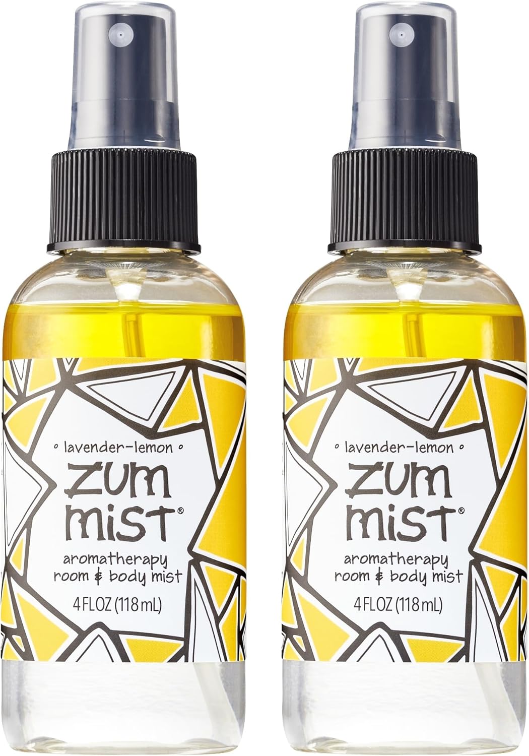 Indigo Wild Zum Mist Room & Body Spray - Aromatherapy Essential Oil Spray - Natural Body Mist & Room Spray - Lavender-Lemon Scent - 4 fl oz (2 Pack)