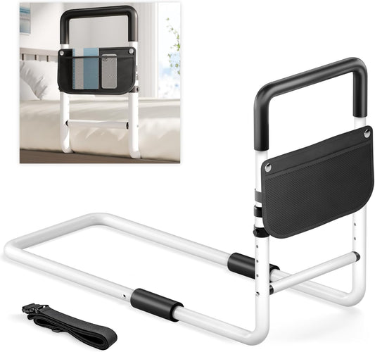 Adjustable Bed Rail for Elderly Adults: Bedside Support for Seniors, Fits King‑Queen‑Full‑Twin, Heavy-Duty Medical Device for Home and Hospital Use, 300 lb Capacity