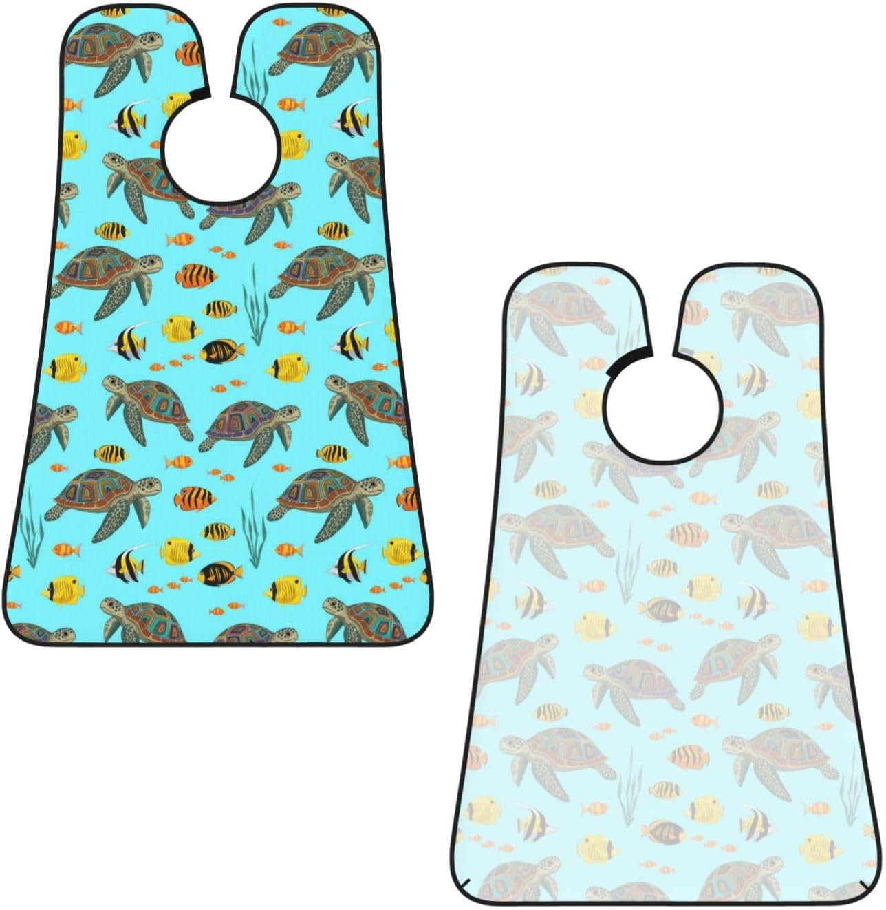 Beard Apron Hair Catcher, Mint Grenn Turquoise Sea Turtles Shave Bib, Waterproof Non-Stick Shaving Bib, Trimming Grooming Tool for Dad Men Anniversary