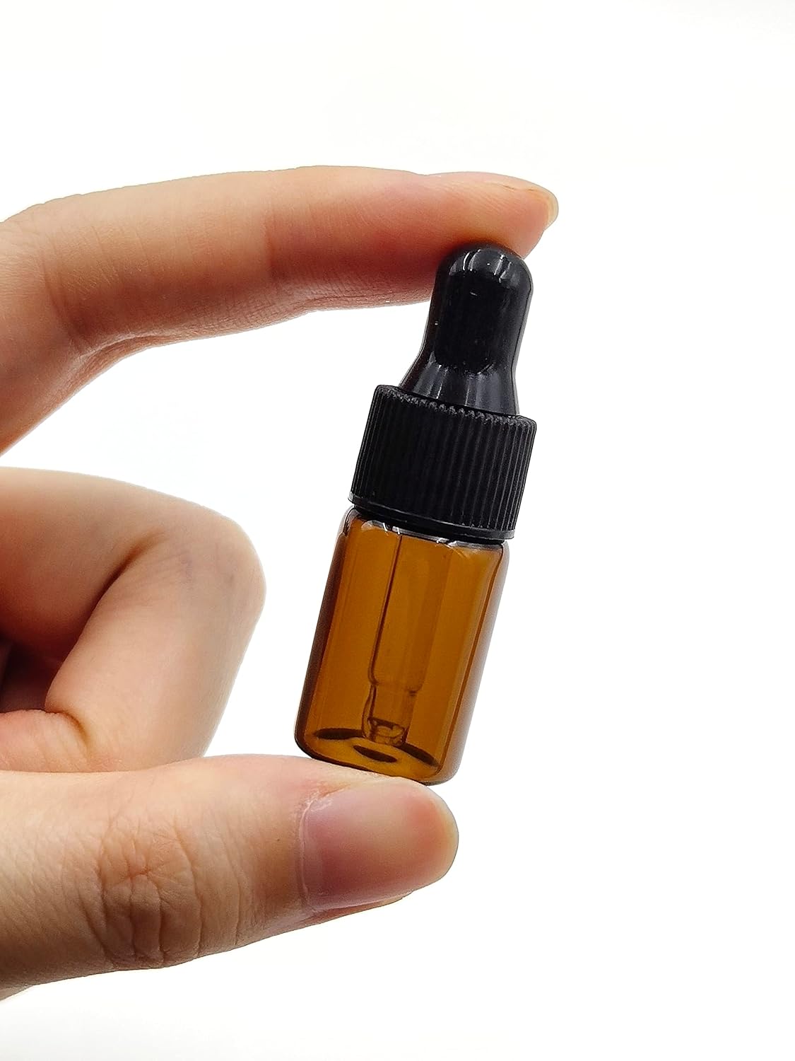 15Packs 3ml Tiny Amber Glass Mini Dropper Bottles for Essential Oils, Cosmetics, and Liquid Small Empty Travel Sample Vials with Dropper and Black Caps