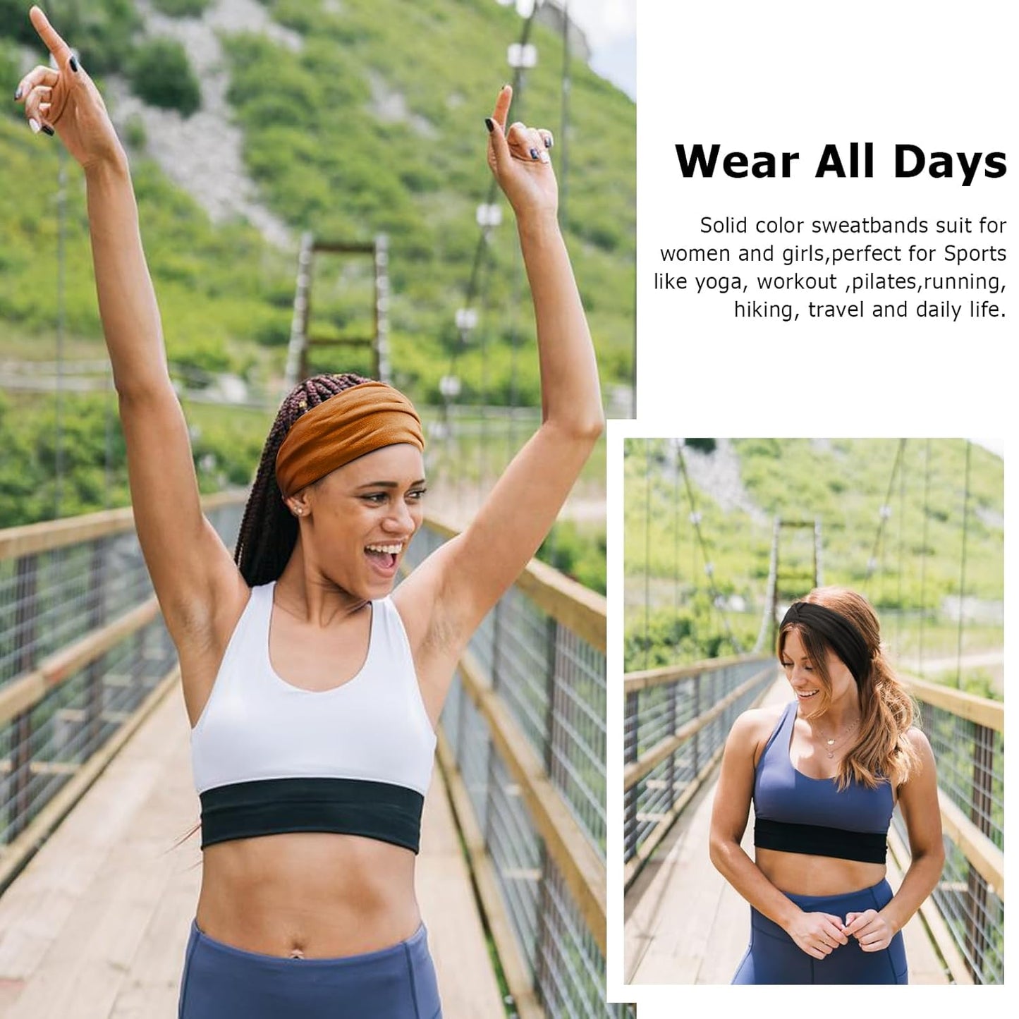 DRESHOW 4 Pack Turban Headbands for Women Wide Vintage Head Wraps Knotted Cute Hair Band Accessories