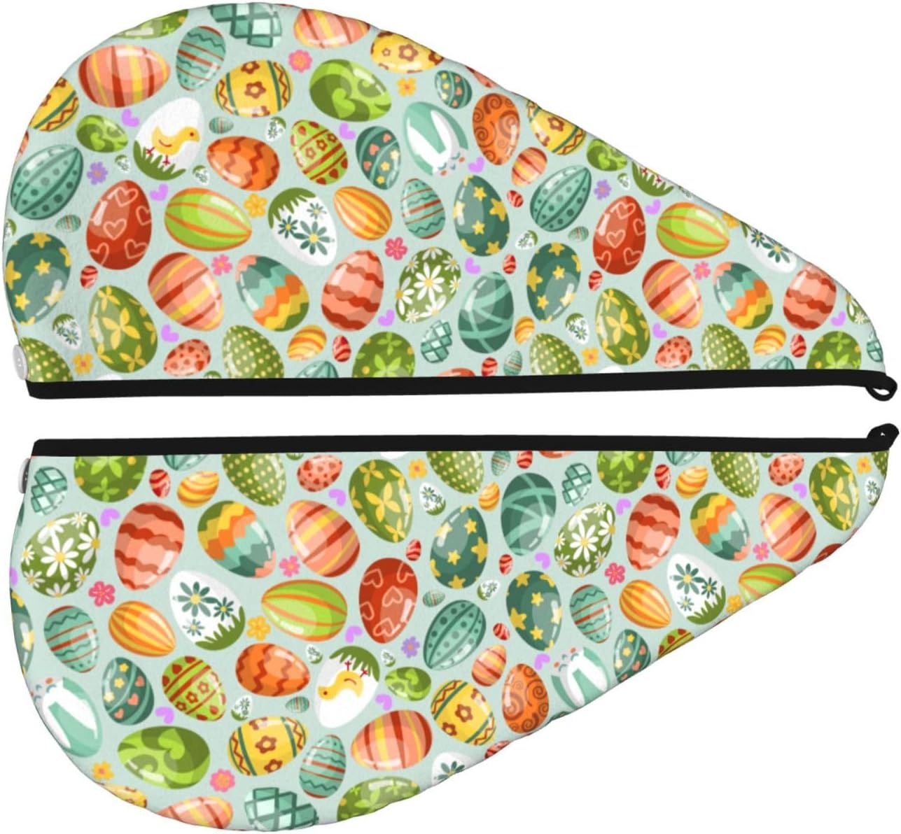 Easter Hair Towel Wrap Microfiber Fast Drying Hair Turban with Buttons for Women Drying Curly, Long & Thick Hair