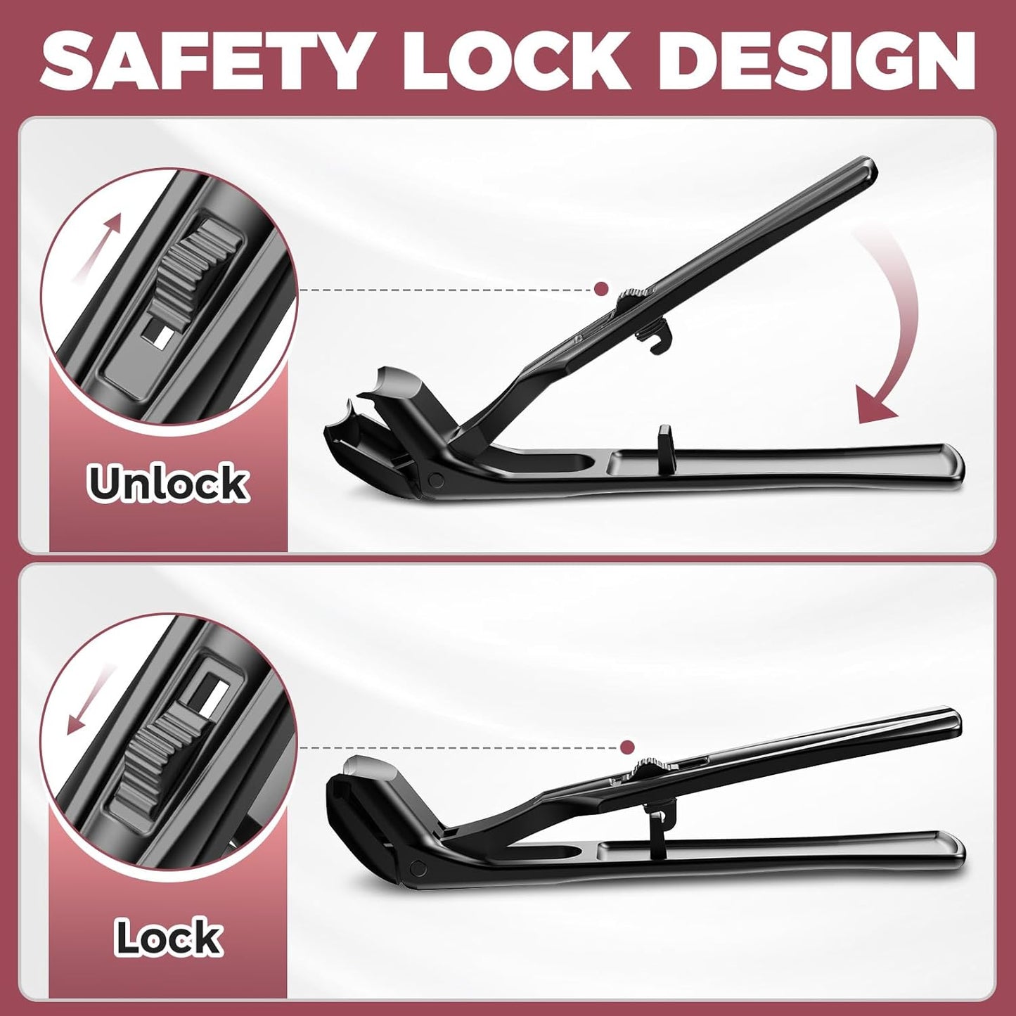 Toenail Clippers for Thick Toenails for Seniors, Large Angled Toe Nail Clippers for Men Thick Nails with Wide Jaw Opening, Heavy Duty No Splash Nail Clippers with Catcher Gifts for Men & Women