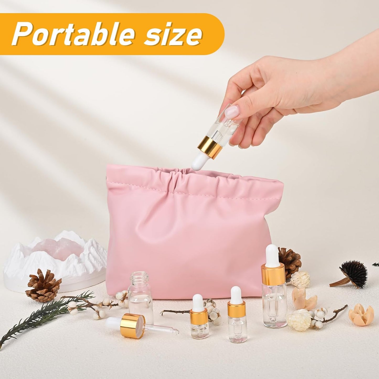 20 Pack Mini Dropper Bottle for Cuticle Oil, 10ml Small Sample Essential Oil Dropper Bottles for Travel, Clear Empty Vails for Cosmetic Perfume