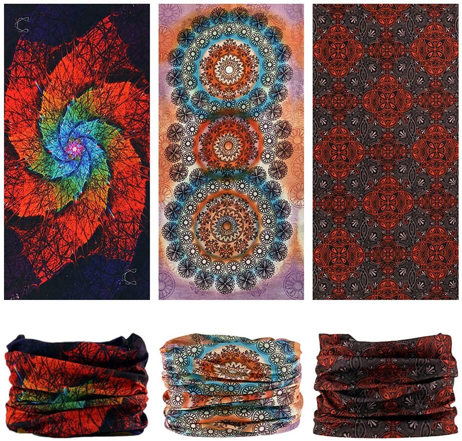 Headband Neck Gaiter Head Wrap Headwear Face Mask Magic Scarf Bandana for Men and Women