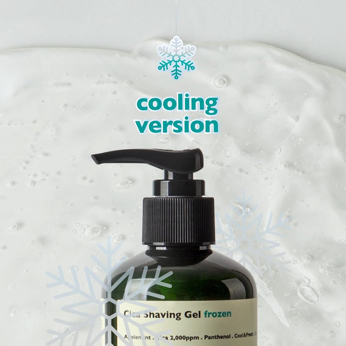Cica Shaving Gel Frozen - Sensitive Skin Cooling Care (8.45 Fl Oz)