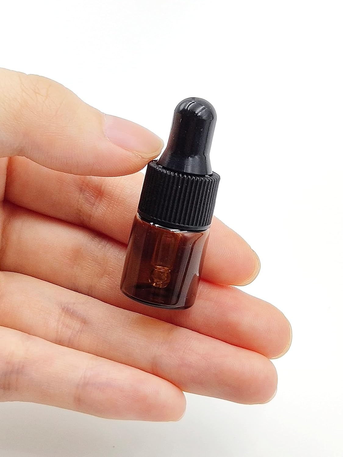 15Packs 2ml Tiny Amber Glass Mini Dropper Bottles for Essential Oils, Cosmetics, and Liquid Small Empty Travel Sample Vials with Dropper and Black Caps