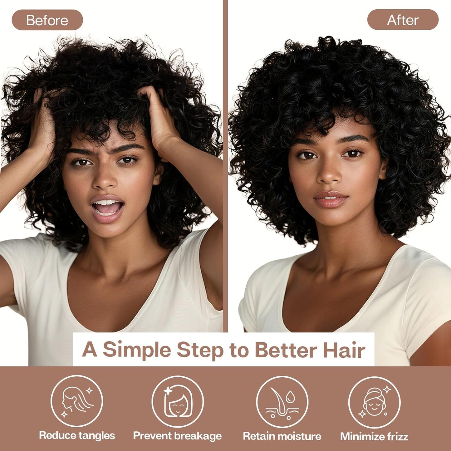 MR&HM Satin Pillowcase for Hair and Skin, Silk Satin Pillowcase 2 Pack, Standard Size Pillow Cases Set of 2, Silky Pillow Cover with Envelope Closure (20x26, Mocha Mousse)