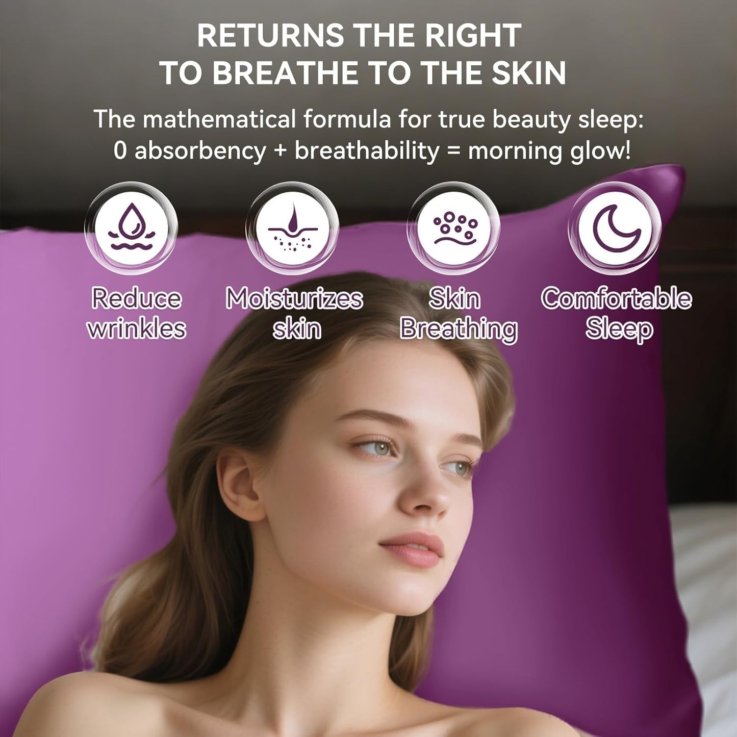 Tyfitb Satin Pillowcase Set for Hair & Skin Care – Cooling, Hypoallergenic, Anti-Frizz, Wrinkle-Free – Soft, Luxurious Pillowcases with Envelope Closure – 2-Pack, Queen Size 20x30, Gift-Ready