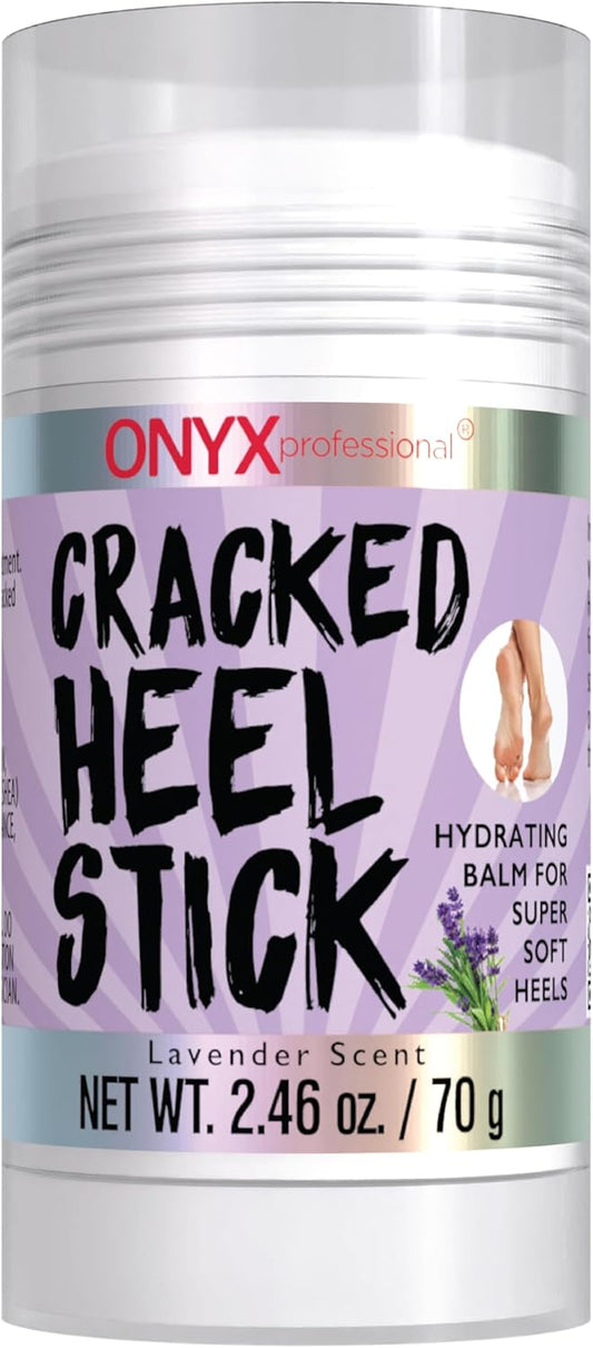 Onyx Professional Cracked Heel Repair Balm Stick, Lavender Scent, 1 Pack - Dry Heels Dry Cracked Feet Treatment, Moisturizing Heel Balm Rolls On, No Mess Like Foot Cream or Foot Lotion