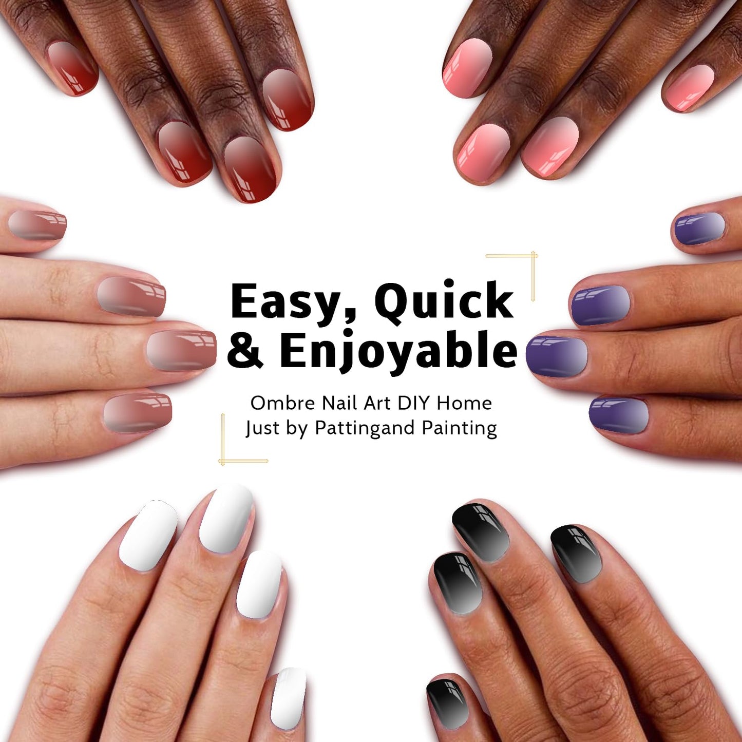 Sponge Pat Paint Nail Gel, 9 Colors Ombre Nails Gradient Gel Nail Blush Blooming Aura Nails Drawing Stripper Floral Painting Nail Art, No Wipe, UV/LED Curing (9 Colors H)