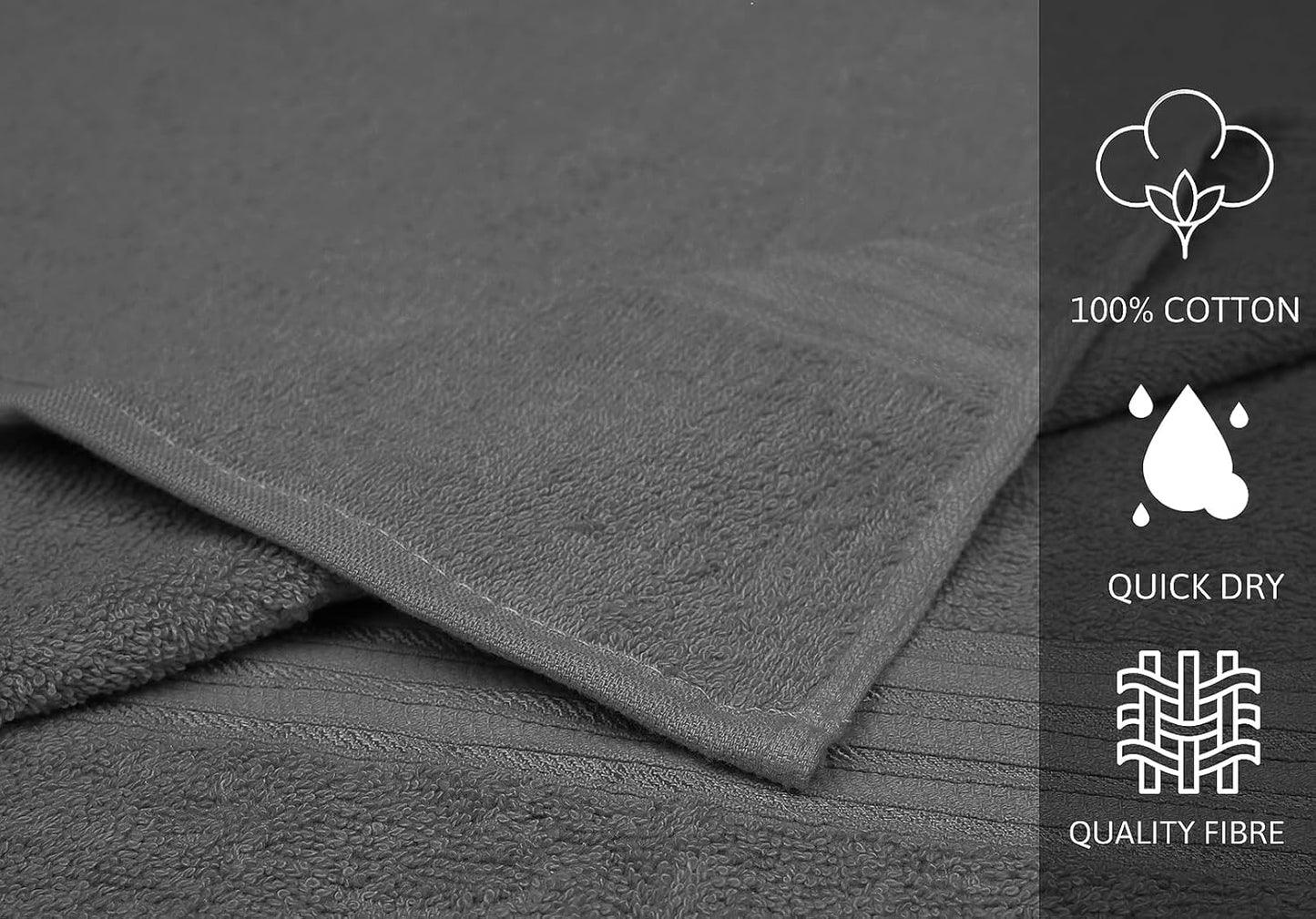 ZUPERIA Premium Multicolor Bath Towels Set of 8 (27" x 54") 100% Pure Cotton Shower Towels Soft Feel, Lightweight & Highly Absorbent Towels for Bathroom, Pool, Spa and Hotel Use