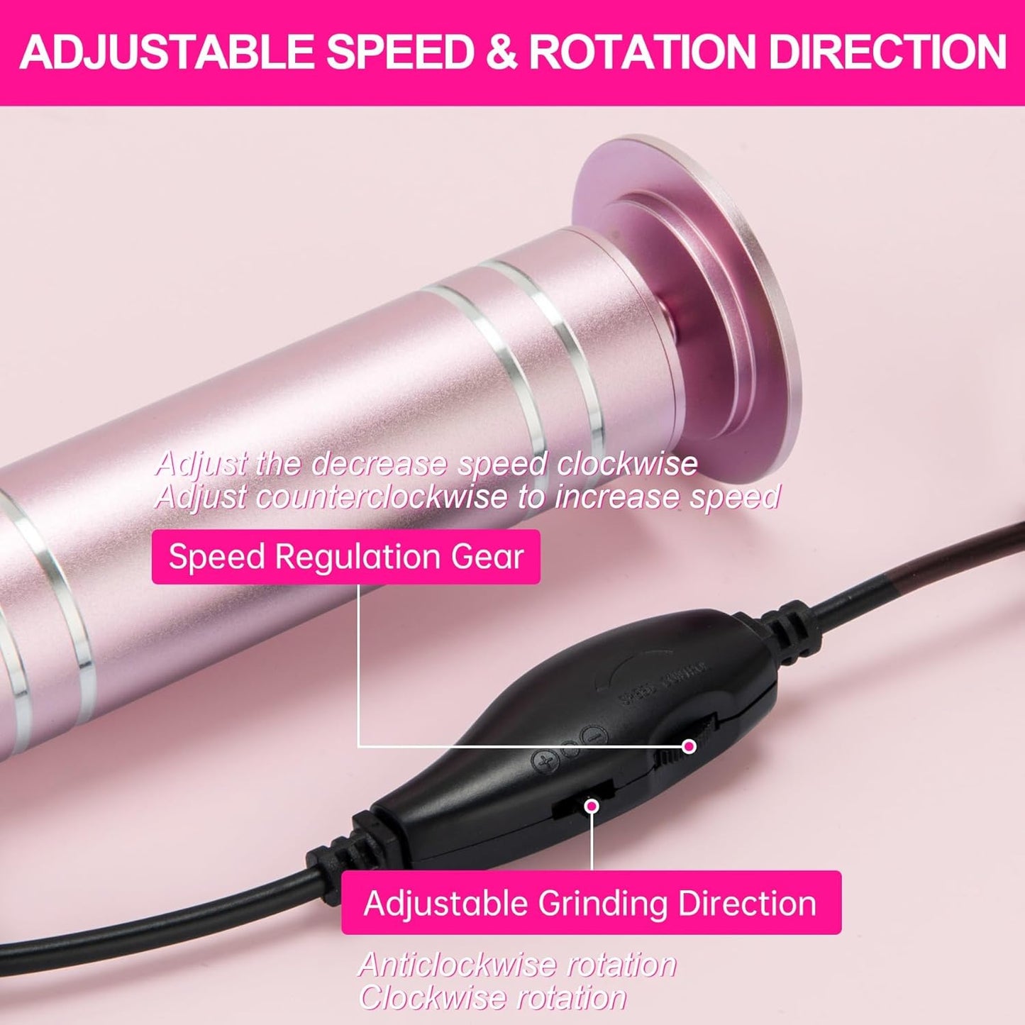 Electric Foot Callus Remover with 60 Pcs Sandpaper Discs, Adjustable Speed Electric Foot File Grinder, Professional Pedicure Tool for Dead Skin & Cracked Heel