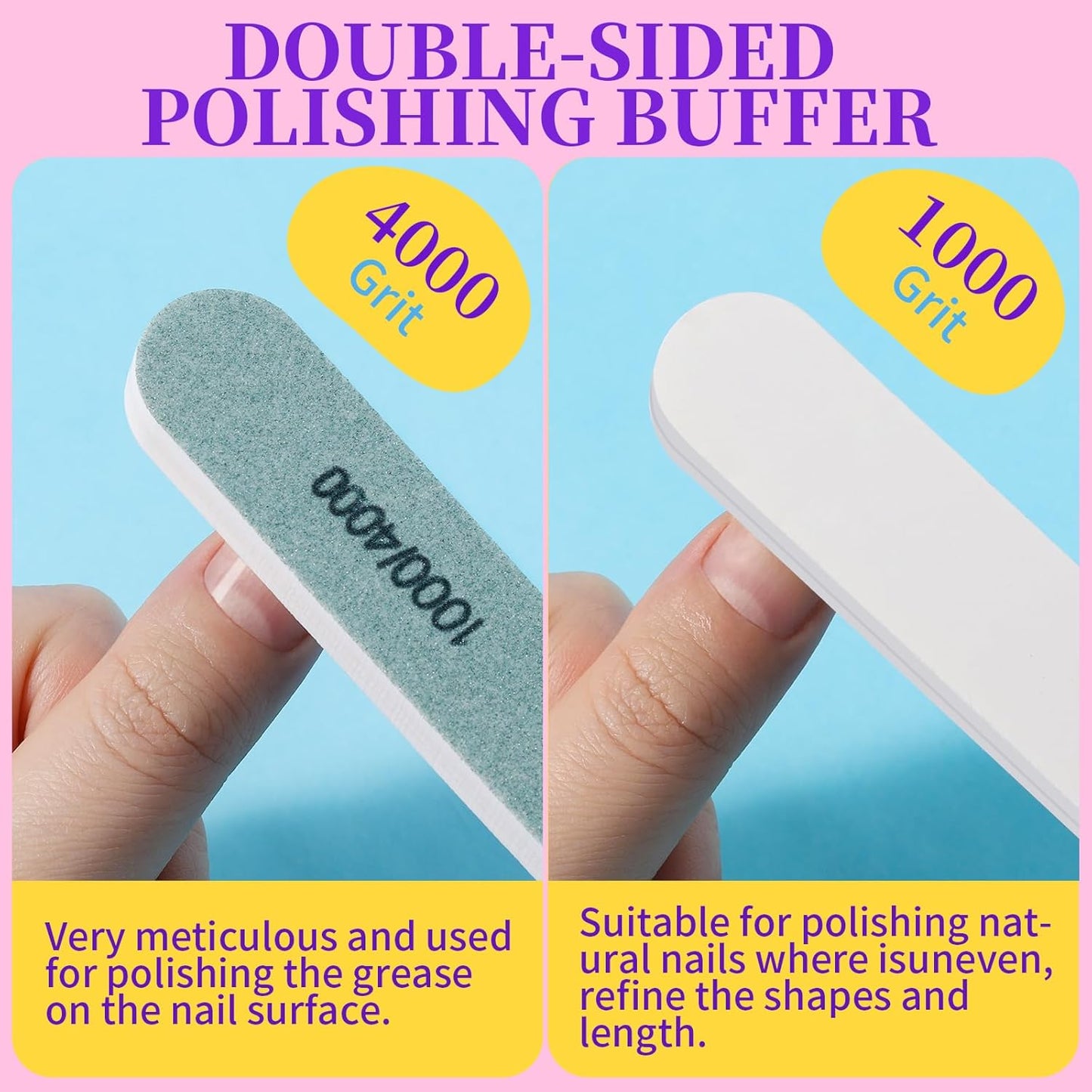 FANDAMEI Nail Buffer Block, 10 PCS Buffers for Nails with Different Grit, Nail Block Buffer, Nail Buffing Block, Buffer Nail File, Cuticle Trimmer, Nail Care Kit, Nail Tools, Manicure Tools, Nail Kit