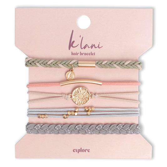 K'lani Hair Tie Bracelets for Women - Elastic Hair Bands That Double as Stylish Jewelry - Explore - Small
