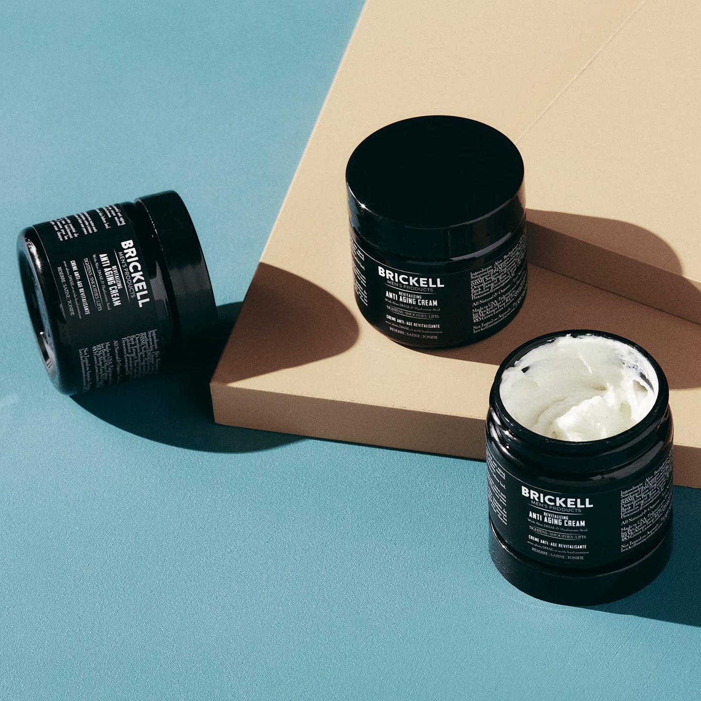 Brickell Men's Revitalizing Anti-Aging Cream For Men, Face Moisturizer For Face To Reduce Fine Lines and Wrinkles, Natural and Organic Anti Wrinkle Night Face Cream, 2 Ounce, Scented