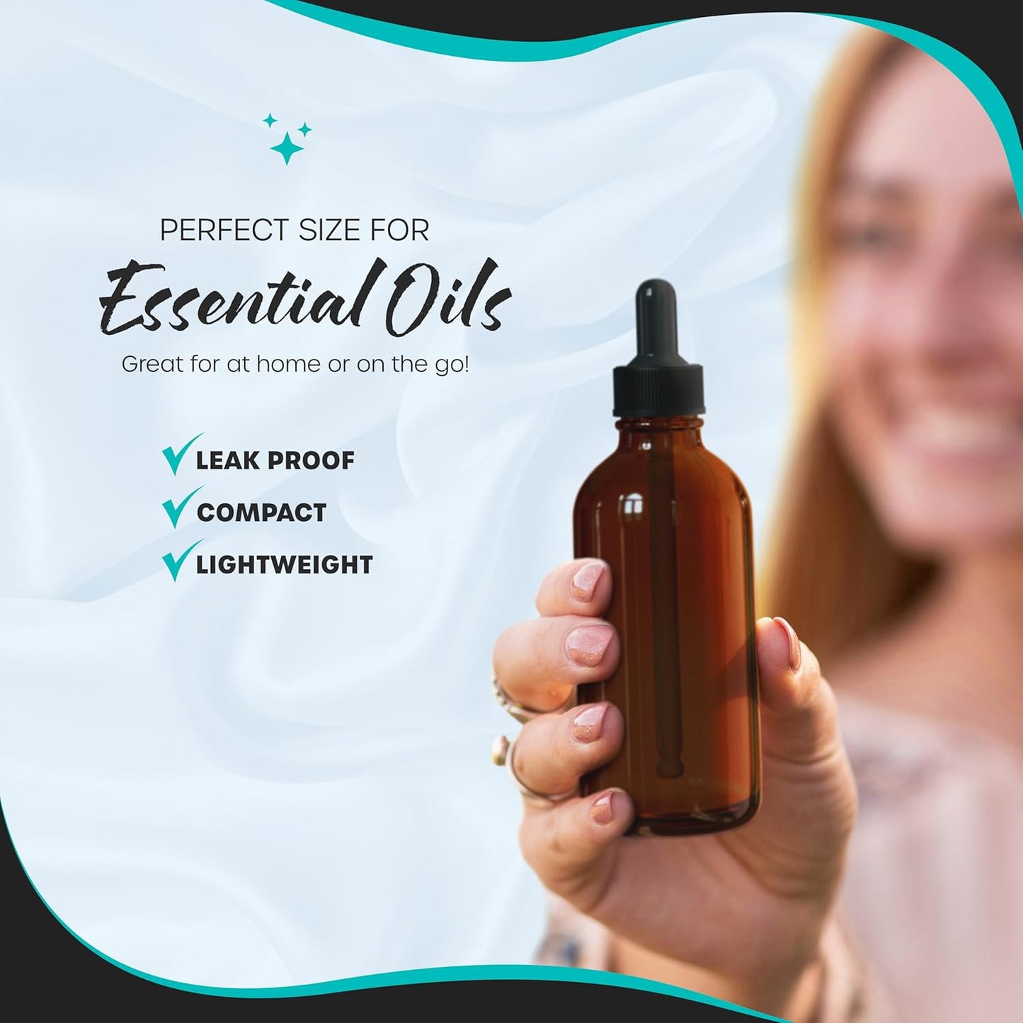 Nevlers Amber Glass Dropper Bottles 4 Oz 48 Pack | Tincture Bottles with Dropper, Shrink Wrap, Funnel, Brush, Marker, & Labels | Glass Oil Bottle | Liquid Medicine Dispenser | Apothecary Supplies