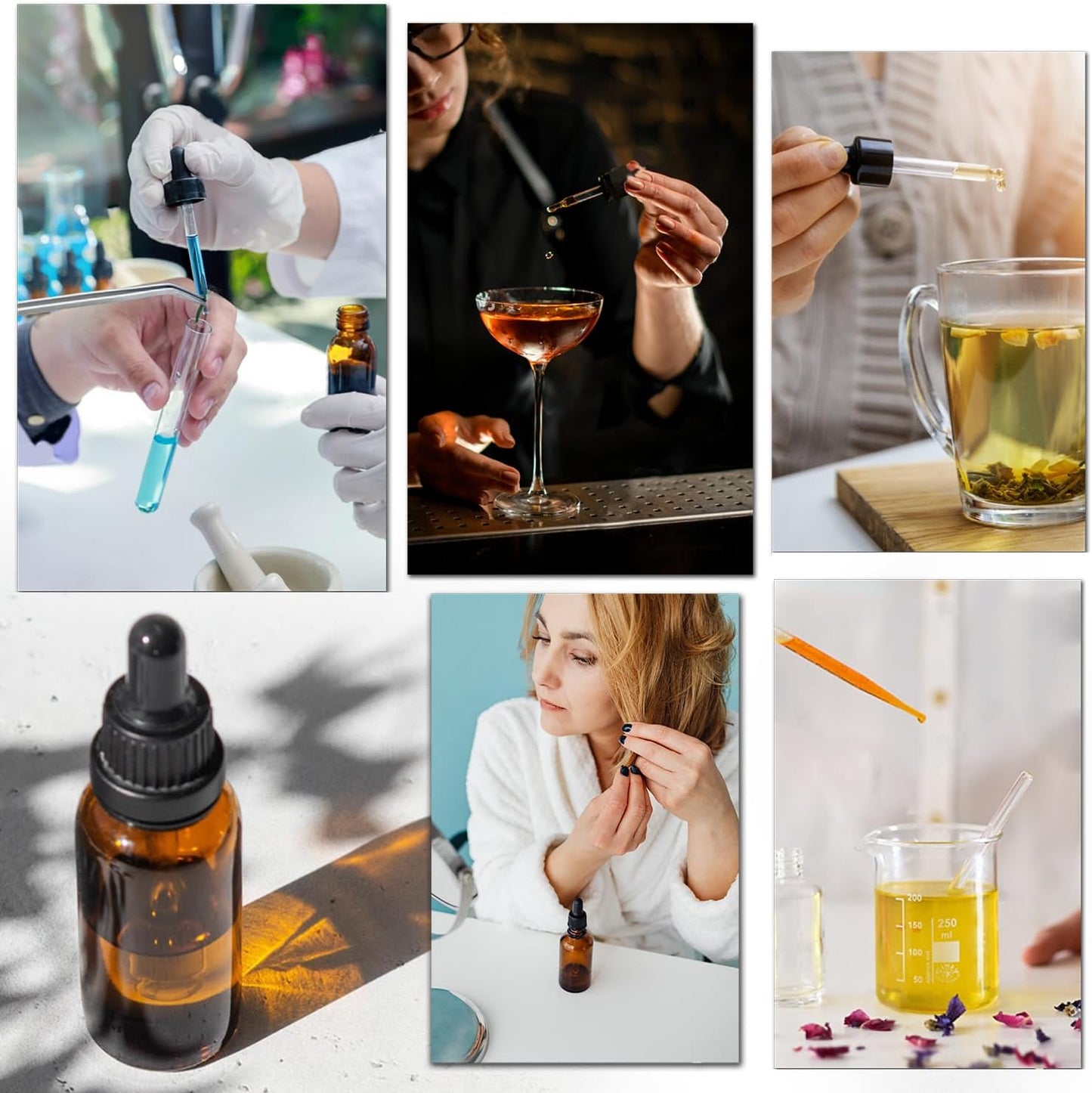 50ml Precision Dropping Bottles - Ideal for Essential Oils, Perfume Making, and DIY Projects. Safe, Durable, Eco-Friendly, and Perfect for Home or Lab Use Dropping Bottles(8pieces)