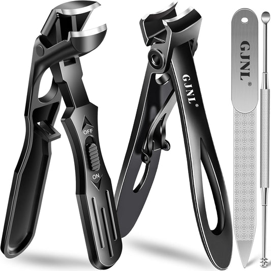 Toenail Clippers for Seniors Thick Toenails, Angled Head Long Handle Toe Nail Clippers for Men, Toenail Clippers for Thick Toenails with Wide Jaw, Heavy Duty Large Nail Cutter Gifts for Men Women