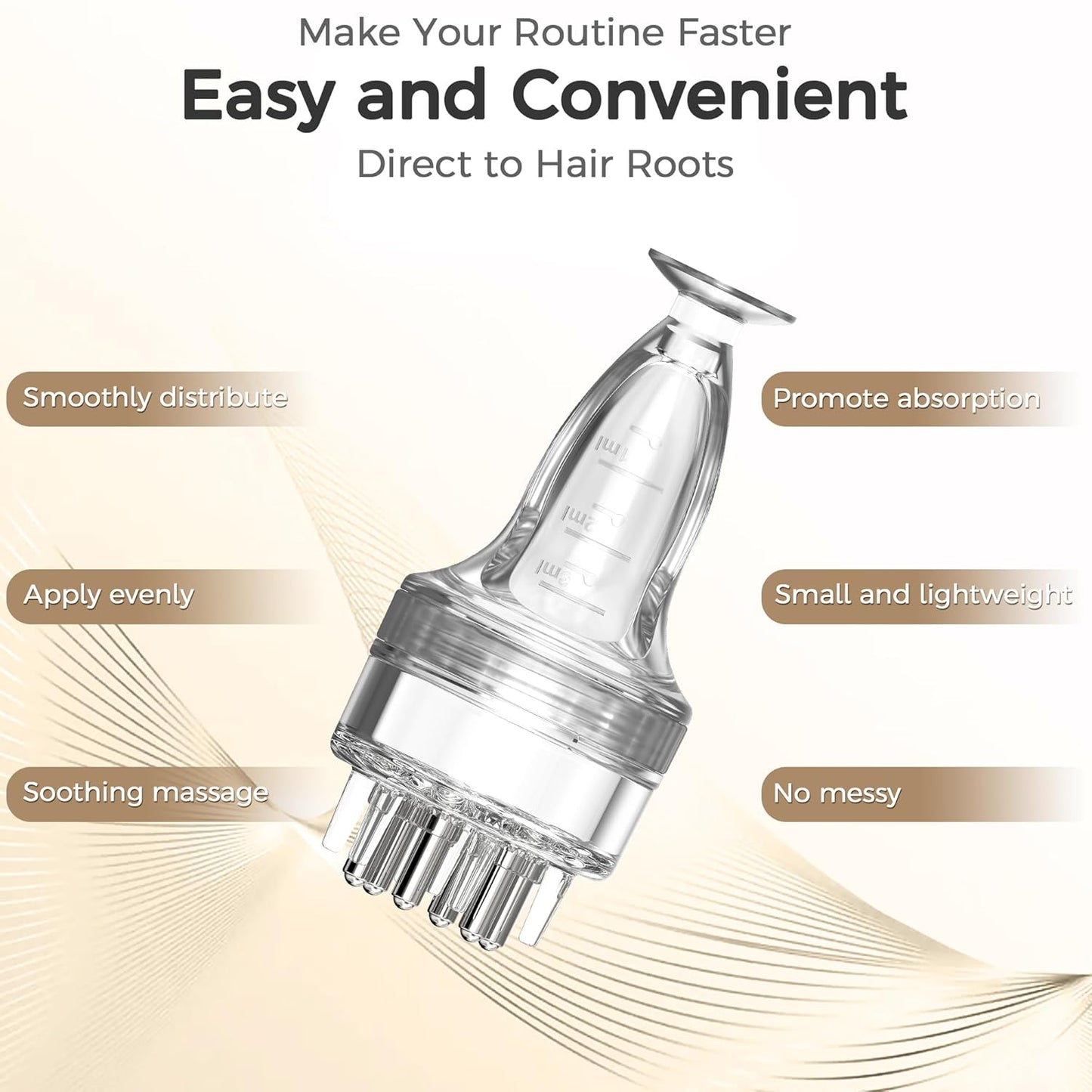 Minoxidil Applicator, Quick Efficient Apply No Messy Hair Serum Applicator Small Minoxidil Applicator Tool, Hair Applicator Bottle Minoxidil Brush Scalp Applicator Comb Dedicated to Minoxidil