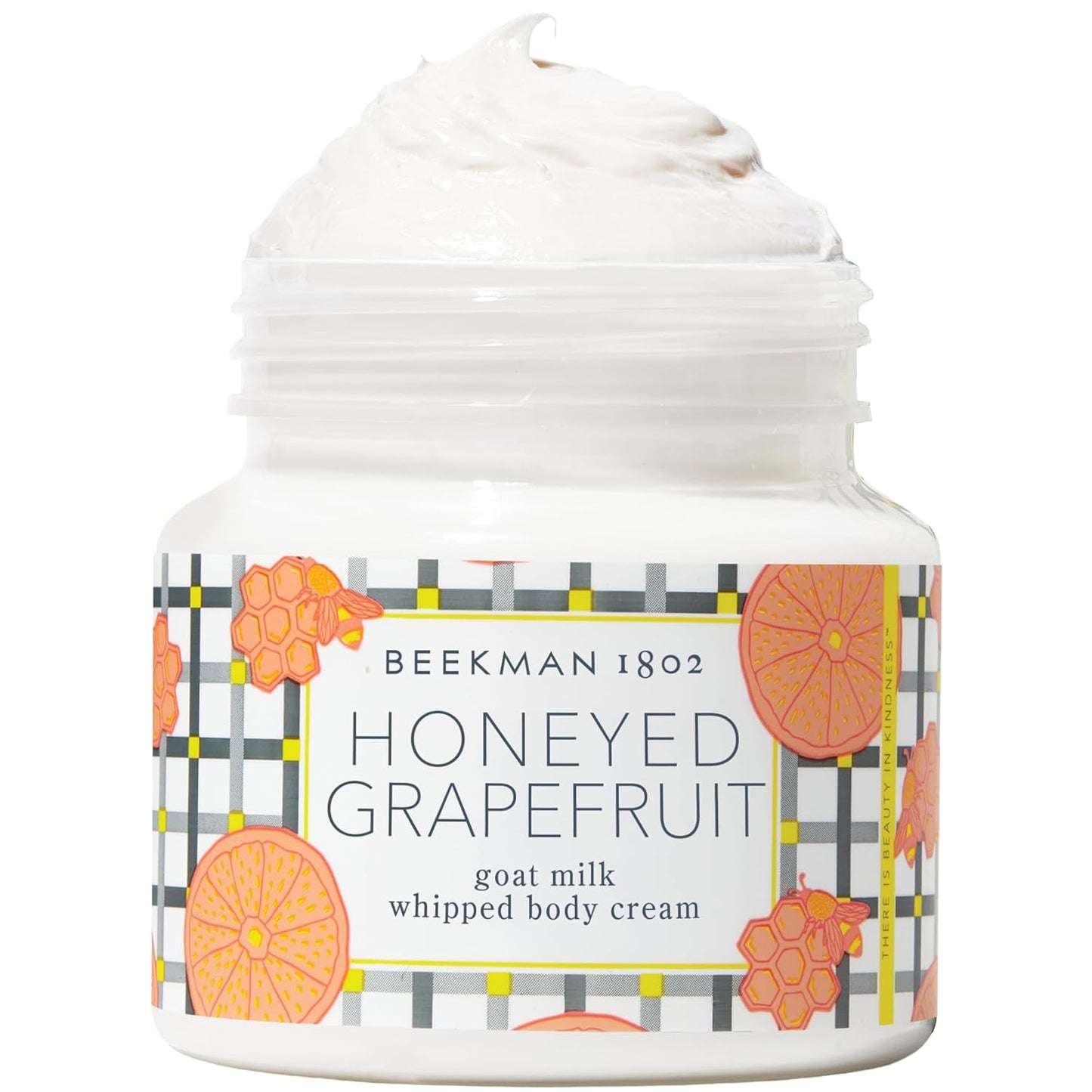 Beekman 1802 Whipped Body Cream, Honeyed Grapefruit - Scented - 8 oz - Intensely Hydrating & Softens Skin - With Goat Milk - Good for Sensitive Skin - Cruelty Free