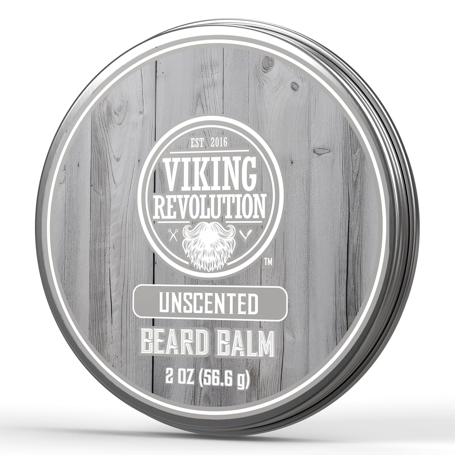 Viking Revolution Unscented Beard Balm for Men - Beard Butter with Argan Oil and Jojoba Oil Softener and Moisturizer Styling Balm - Gifts for Men with Beeswax and Shea Butter (1 Pack, 2oz)