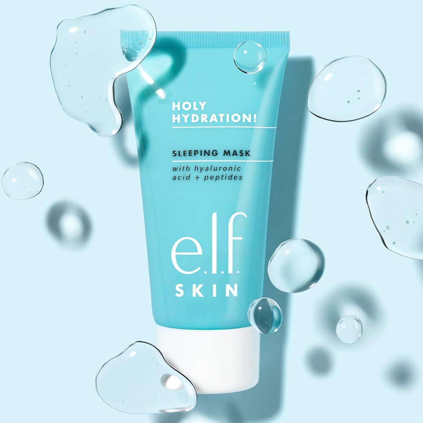 e.l.f. SKIN Holy Hydration! Sleeping Mask, Moisturizing & Plumping Dual-Use Sleep Or Rinse-Off Face Mask, Soothes Skin With A Creamy Formula