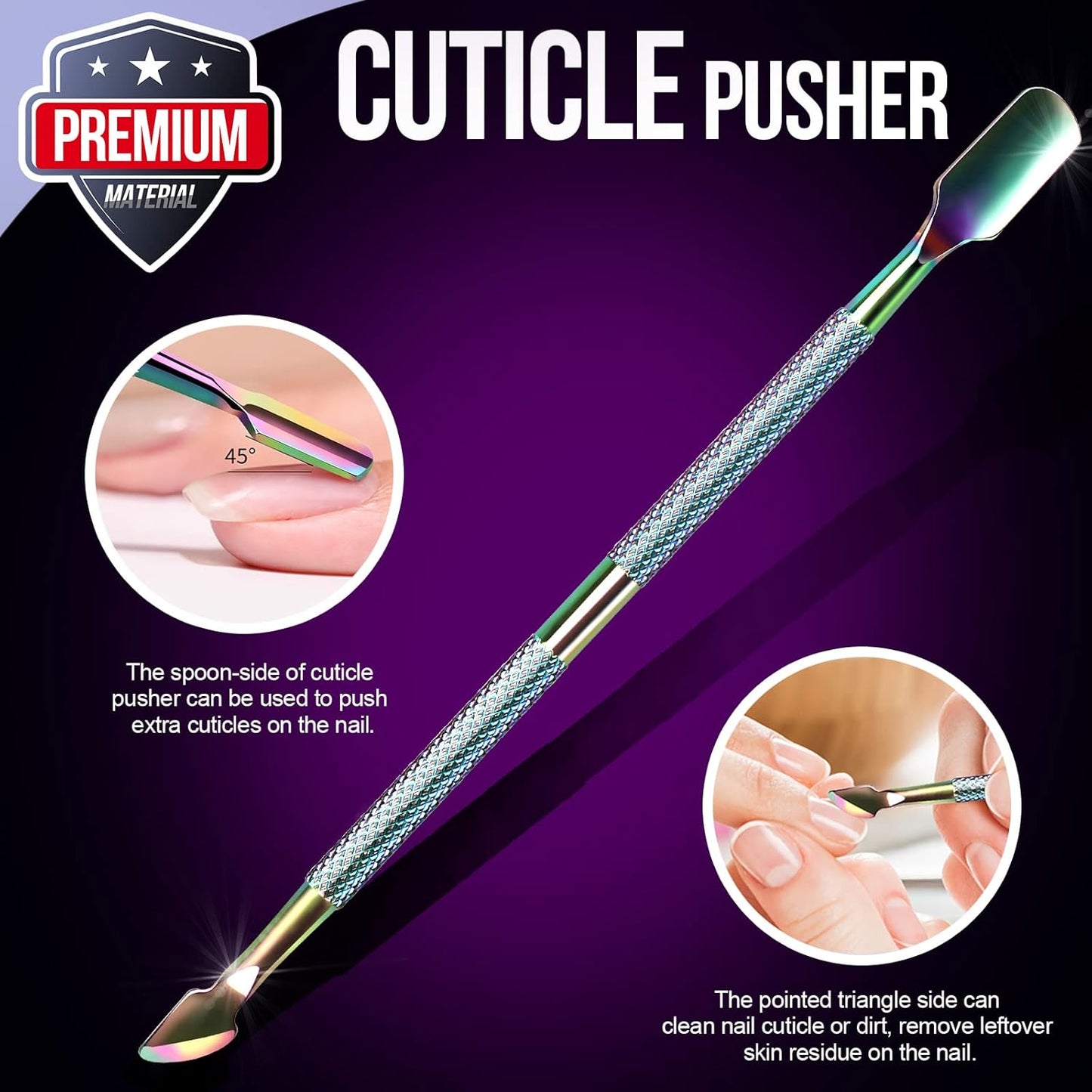 FANDAMEI Cuticle Kit, 4 PCS Nail Care Kit, Manicure Pedicure Tools, Nail Cuticle Nippers, Ingrown Toenail Tools Kit, Toenail File and Lifters Stainless Steel, Nail Lifter, Nail Cuticle Pusher