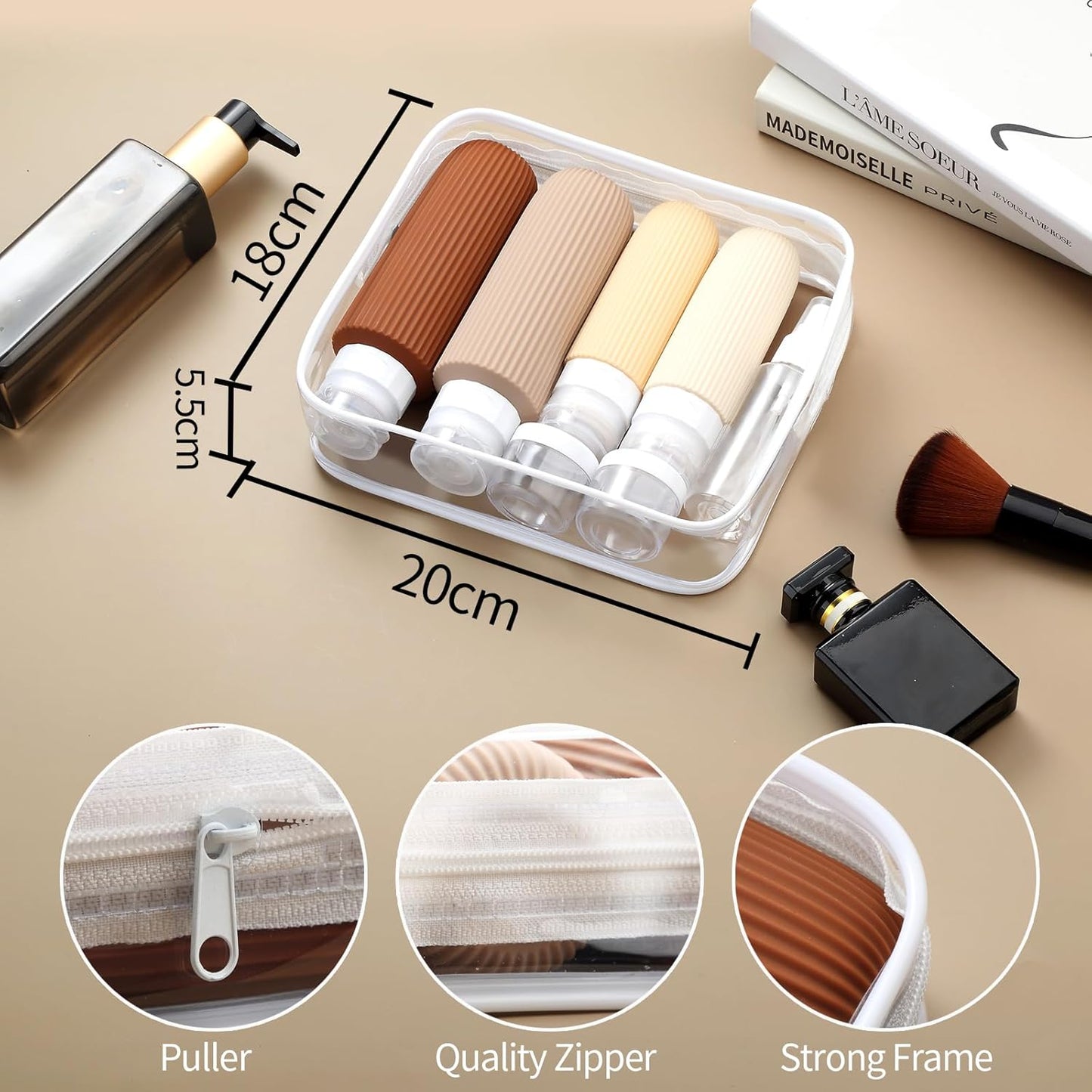 16 Pack Travel Bottles for Toiletries, 6oz Silicone, Leak Proof, Reusable, Oval, Perfect for Travel, Vacation, Plane Trip, Camp