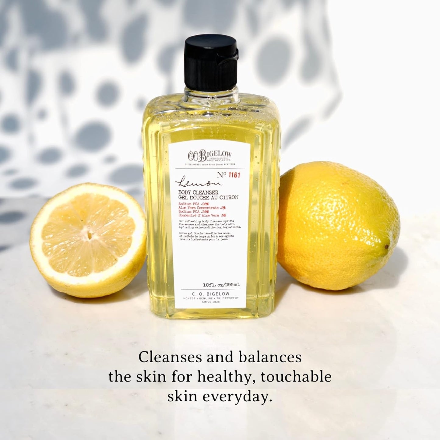 C.O. Bigelow Lemon Body Cleanser, Moisturizing Body Wash with Lemon Extract & Aloe Vera, 10 Fl Oz