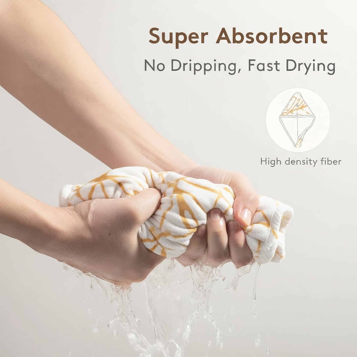 2-Pack Women's Microfiber Hair Towel Wrap: 50% Faster Drying, Ultra - Absorbent & Anti - Frizz for Long and Curly Hair! 16 * 26 Inches Oversized, Lightweight for Travel, Gym, Spa & Home Use