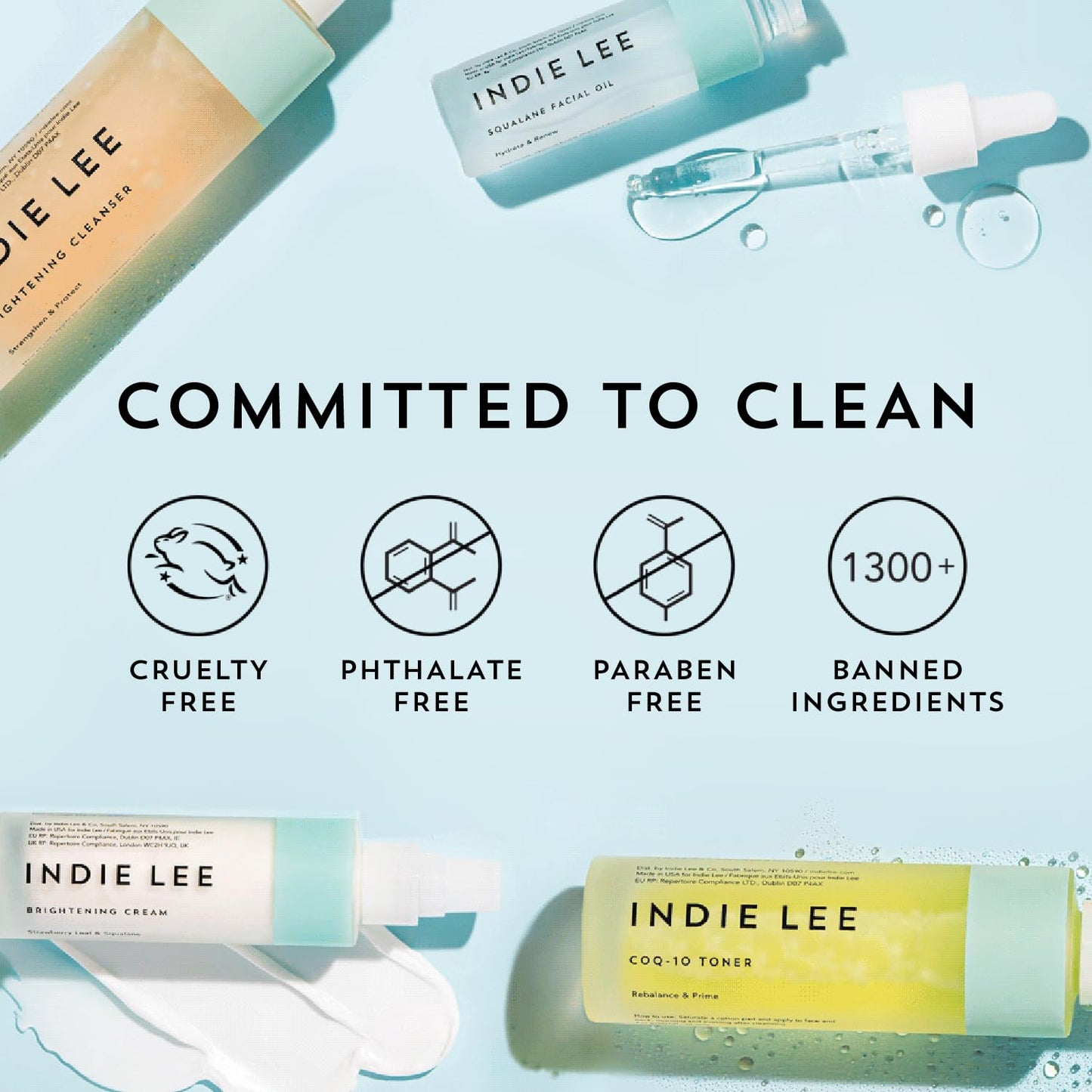 Indie Lee Purifying Face Wash - Travel Size Hydrating Facial Cleanser + Makeup Remover - With Orange, Lavender, Burdock + Jasmine - Foam Face Wash for All Skin Types - TSA Approved Travel Skincare (30ml)