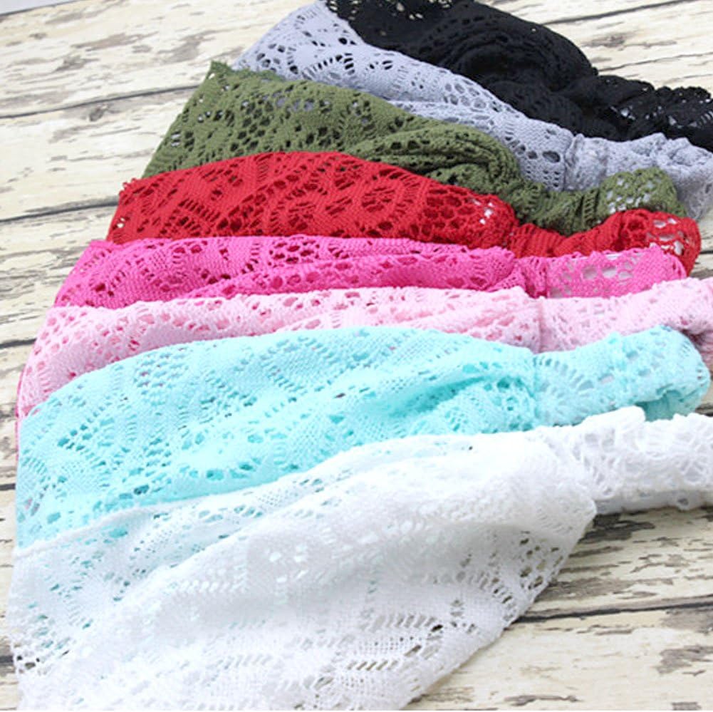 DRESHOW 8 Pack Headbands for Women Yoga Knotted Headbands Elastic Criss Cross Hair Accessories Sports Head Wrap Non Slip