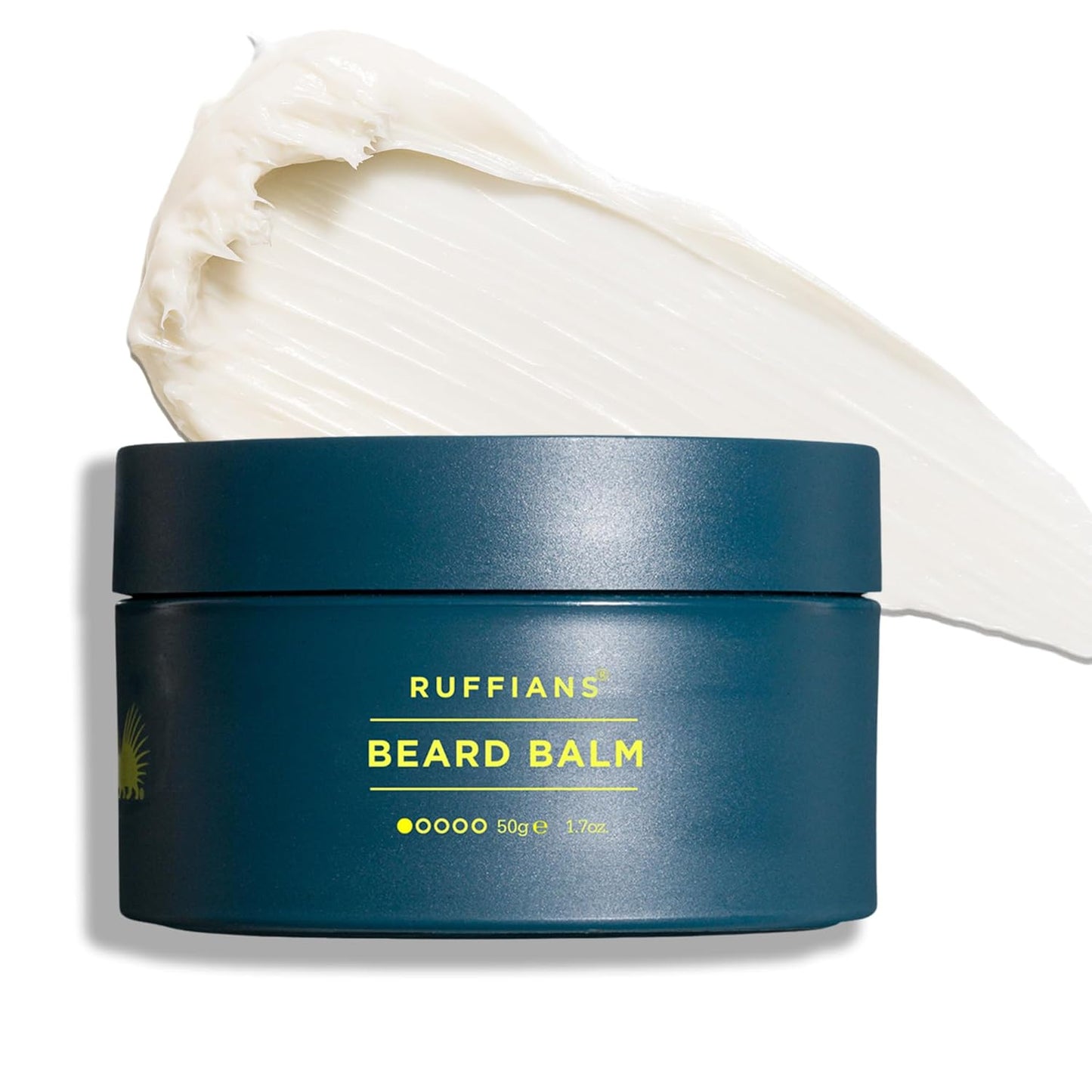 Ruffians Beard Balm, Omega-Enhanced Conditioning Beard Solution, for Softness and Shine, Low Hold, Shapes, Conditions, for Mid and Long Beards, 50g