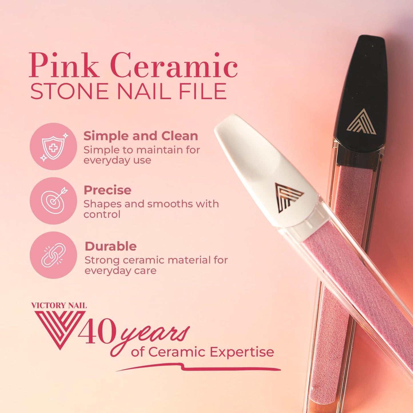 Ceramic Files for Nails, Manicure Fingernail Files with Cases, Expert Precision Filing, Leaves Nails Smooth- Perfect for Women, Men, Kids & Baby, Professional Manicure & Pedicure Kit