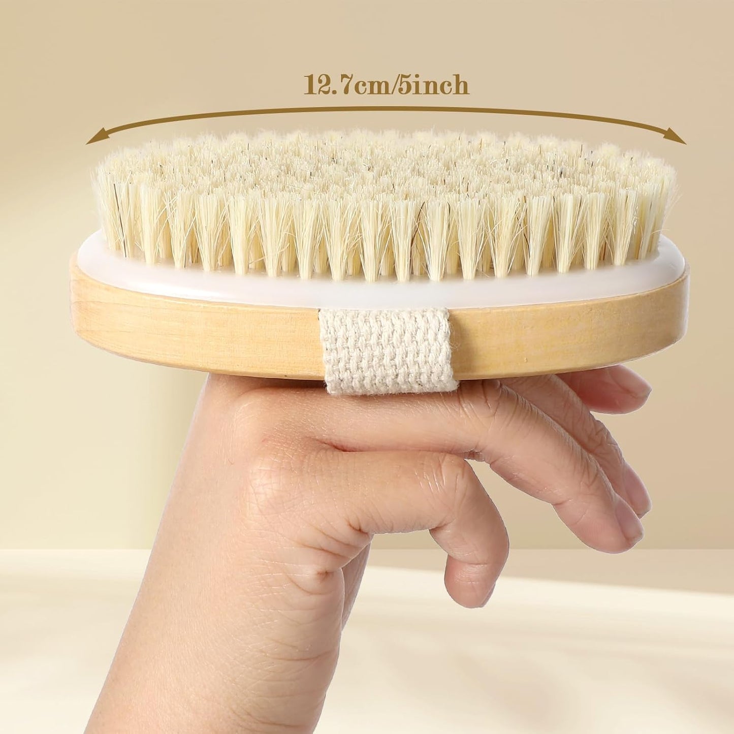 4pcs Dry Brushing Body Brush, Natural Bristle Dry Skin Exfoliating Brush Body Scrub for Flawless Skin, Cellulite Treatment, Lymphatic Drainage and Blood Circulation Improvement
