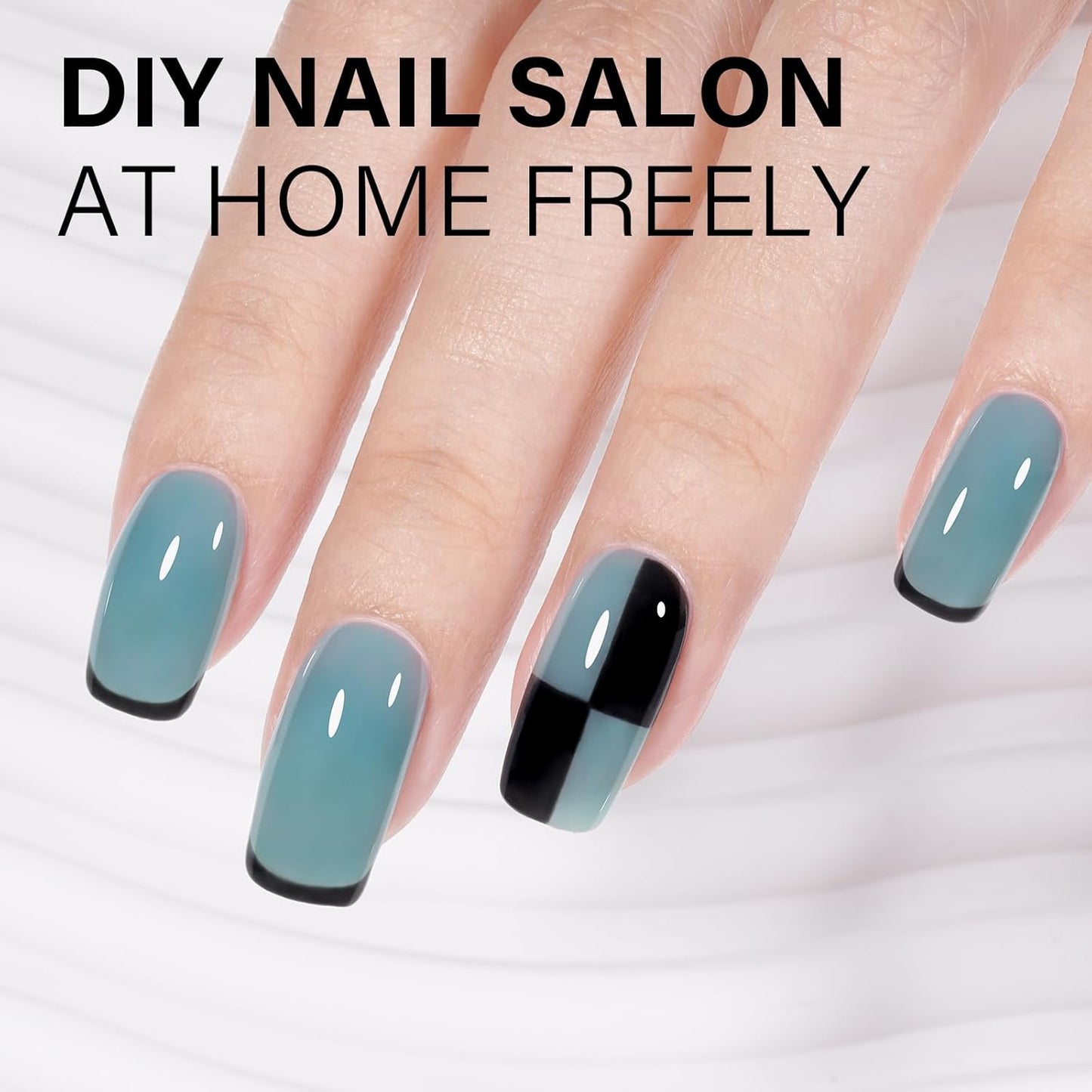 AILLSA Sheer Blue Gel Nail Polish Sky Blue Jelly Gels Polish Summer Neutral Nude Nail Polish Long Lasting Translucent Natural Color Soak Off U V Gel Nails for Nail Art DIY at Home 0.51 Fl Oz /GB71