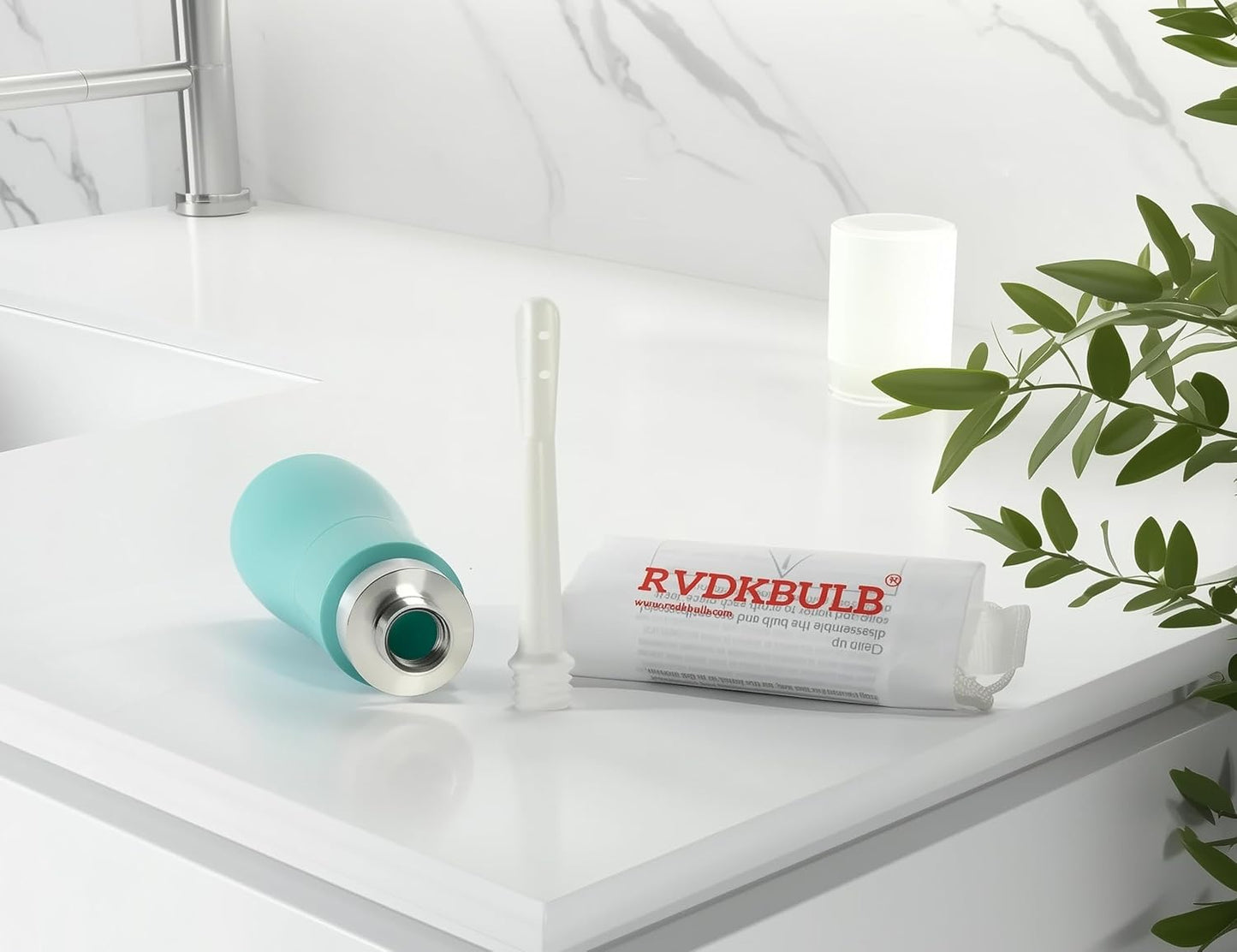 Natural Vaginal Douche Bottle - Vaginal Douche for Women, Free of PVC & Phthalates & BPAs, Compatible with DMSO / MMS, 12 FL Oz, Teal Blue