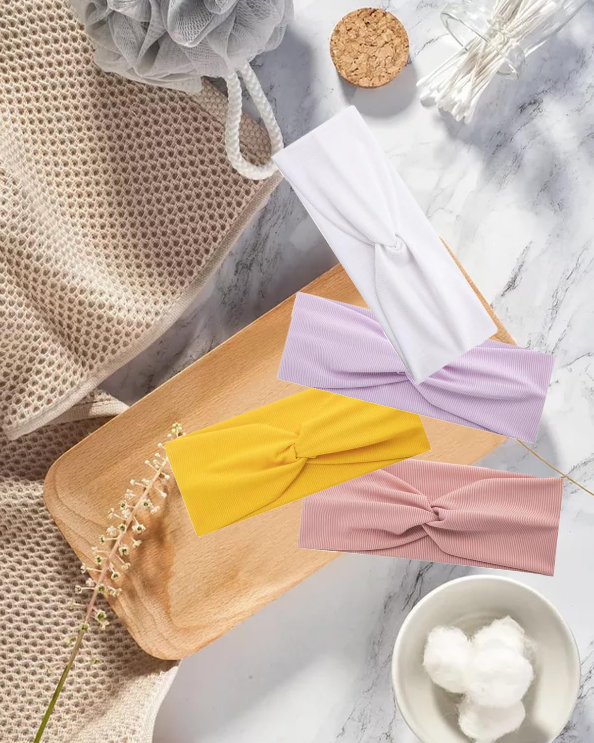 10PCS Headbands for Women Hair Cotton Headband Non-slip Stretchy Elastic Head Wrap Holder Hair (Wine Bed & Wood Yellow & Navy Blue & Dark Pink & Dark Purple & Curry & Dark Grey & Dark Curry & Black)