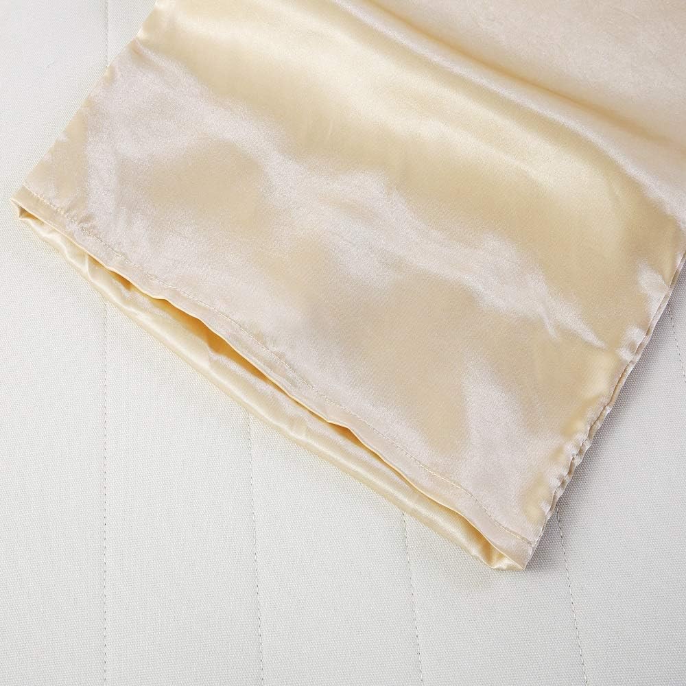 Silky Satin Toddler Pillowcases Set of 2, Super Soft Travel Pillow Covers, Small Kids Pillow Cases with Envelope Closure, 13"x 18", Champagne
