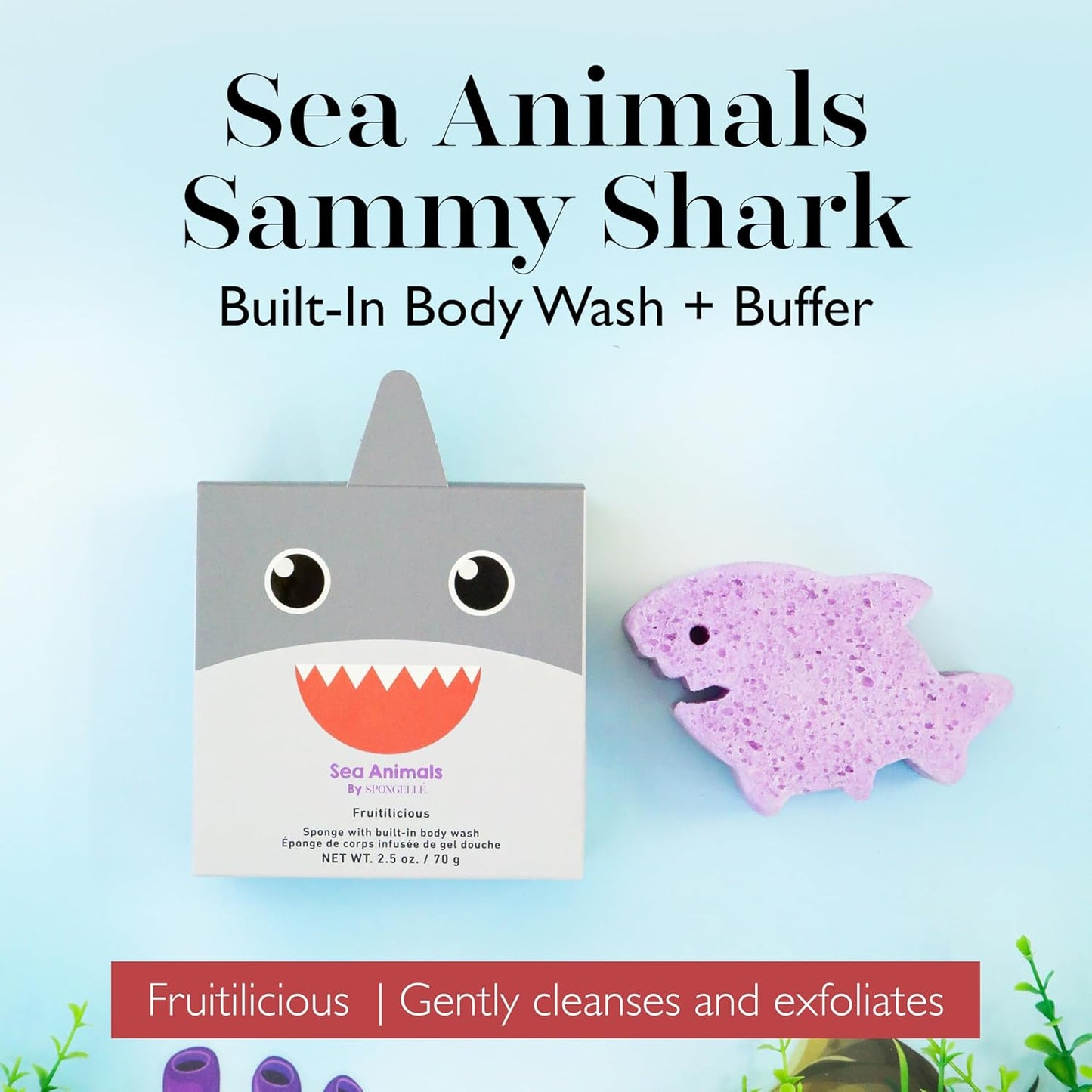 Spongelle Sea Animals Sammy Shark
