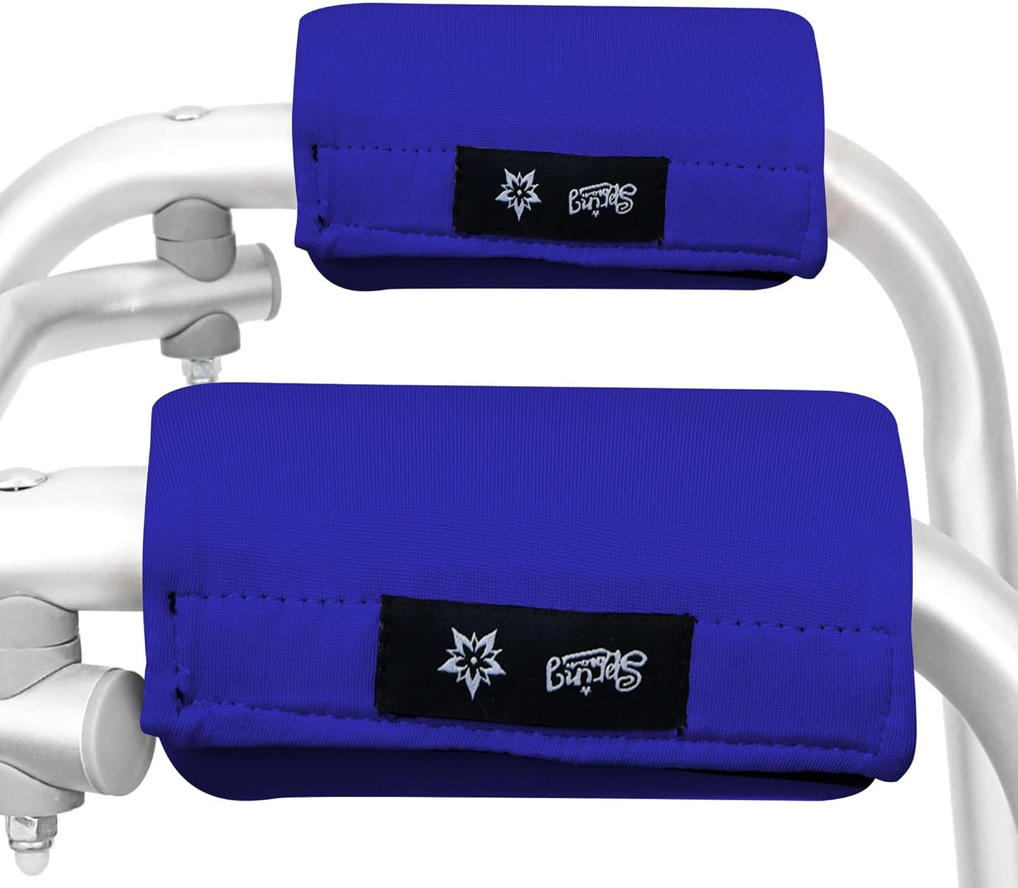 Universal Walker Hand Grip Padded Covers Non-Slip Cushion Foam for Folding Wheelchair Rollator Crutch Handle Pads 2-Pack Navy Blue