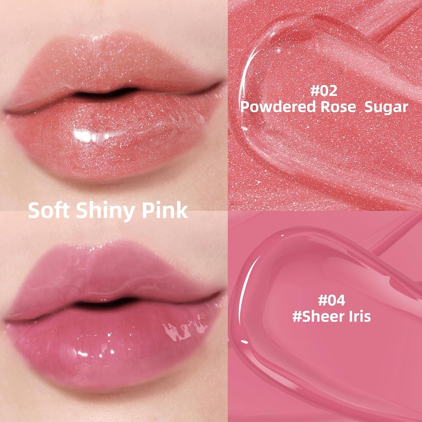 KIMUSE Lip Plumper, 2PCS Moisturizing All-in-one Lip Plumping, Gloss, Balm, Non Sticky Lip Plumper Solid Lipstick Click Lip Balm, Buildable, Vegan & Cruelty-Free