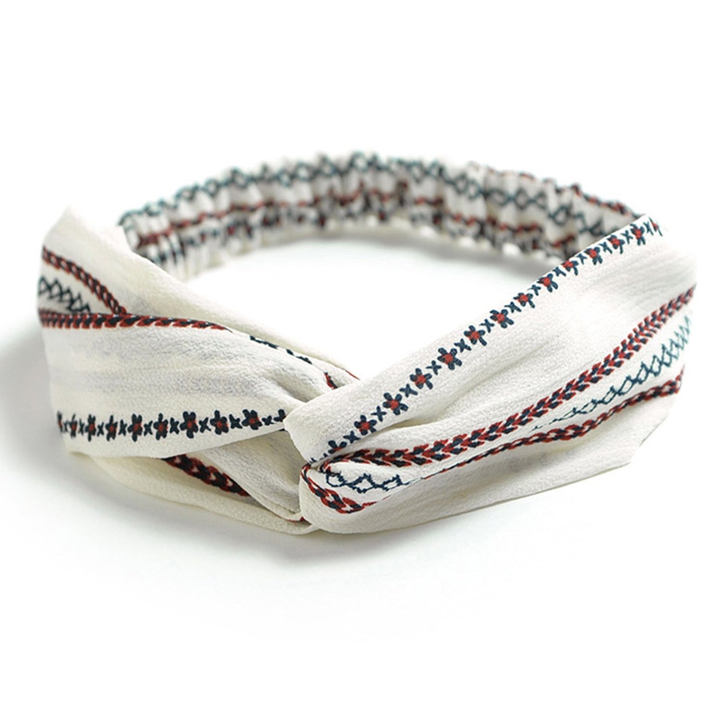 DRESHOW 10 Pack Boho Headbands for Women Vintage Cross Elastic Head Wrap Hair Accessories