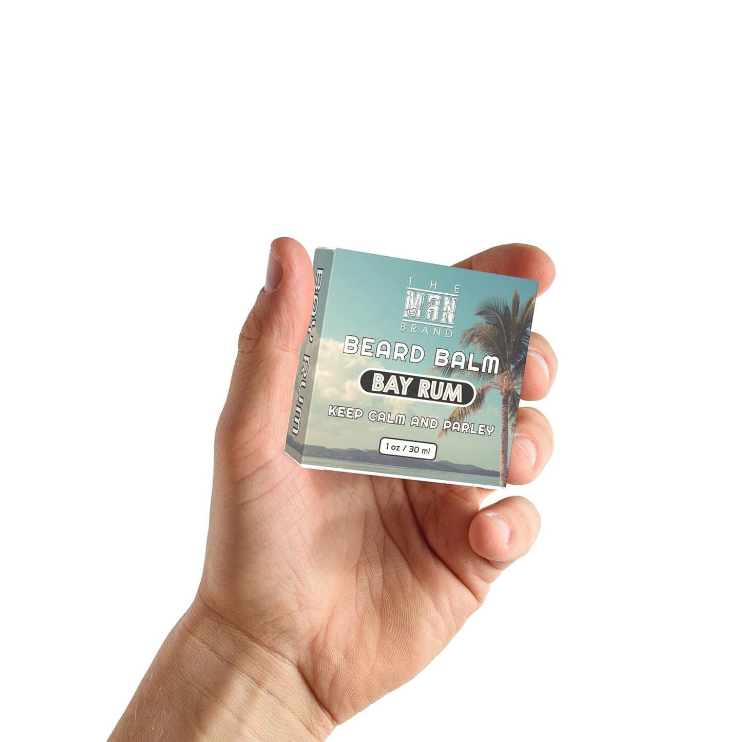 Bay Rum Beard Balm with Shea Butter and Beeswax - 1 oz Leave-in Conditioner and Styling Balm for Men