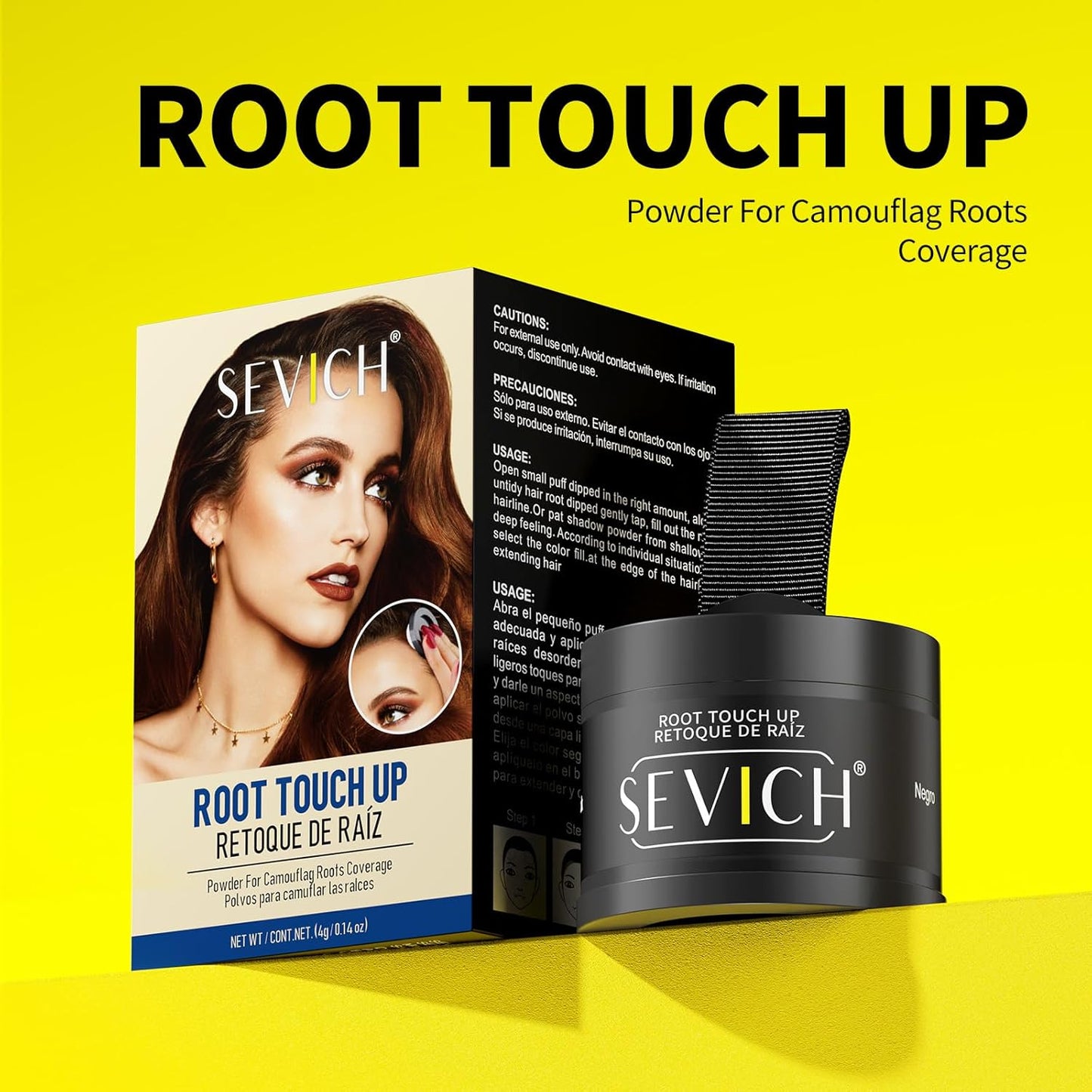 Sevich Hairline Powder,Instantly Conceals Hair Loss, Root Touch up Powder, Hair Shadow Toppers for Women & Men, Touch Up for Thinning Gray Hair, Windproof & Sweatproof,Light Blonde