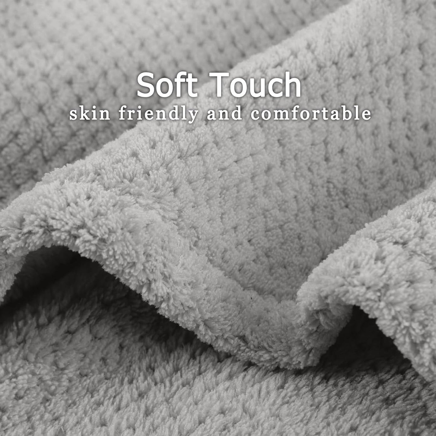 Large Microfiber Hair Towel for Women,Super Soft Anti Frizz & Quick Dry for Curly Hair,Ultra Absorbent Hair Wrap Towels for Long,Thick,Wet Hair 24x42 Inches (Grey)