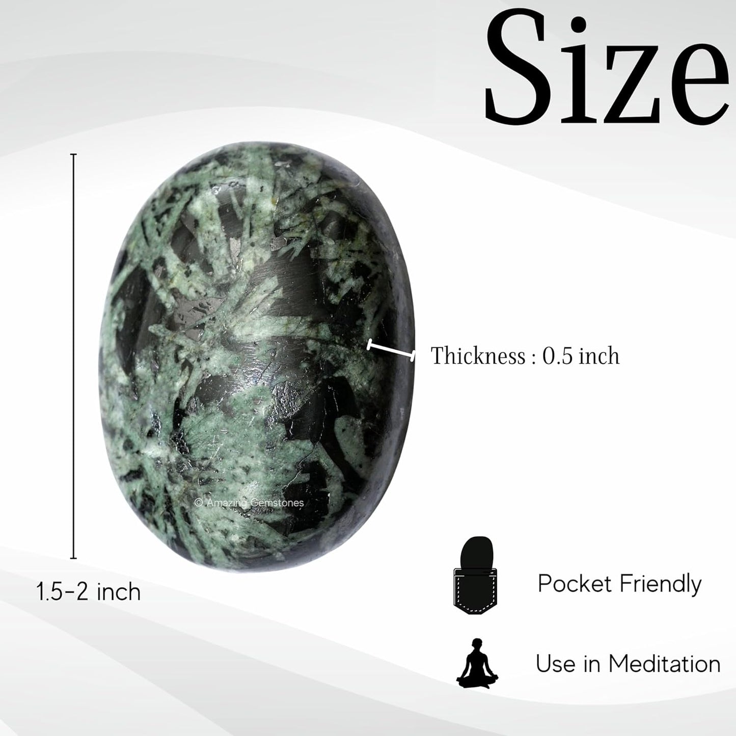 Amazing Gemstone Flower Stone Crystals and Healing Stones - Large Palm Stone Crystals Piedra - Crystal for Good Luck,Balanced Positive Energy,Meditation - Unique Stocking Stuffers and Birthday Gifts