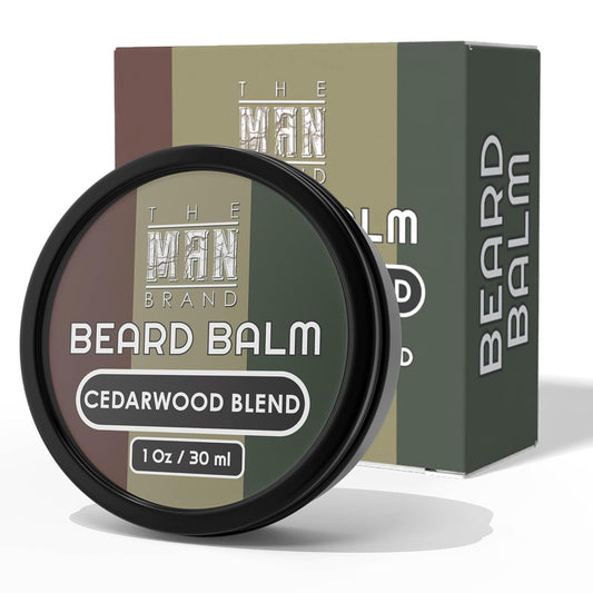 Cedarwood Blend Beard Balm for Men - Natural Beeswax Leave-In Conditioning Formula for Styling and Care (1 Ounce, Cedarwood Blend)
